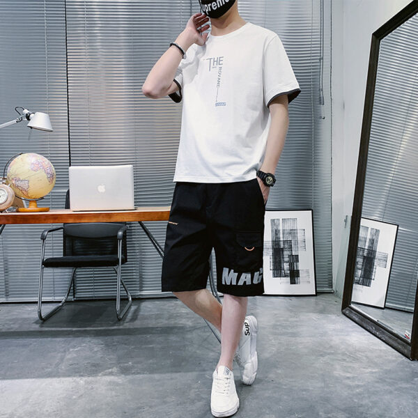 Summer New Men''s Hip-hop, Korean Style Short Sleeve T-shirt, Loose And Casual, With Sportswear - Image 2