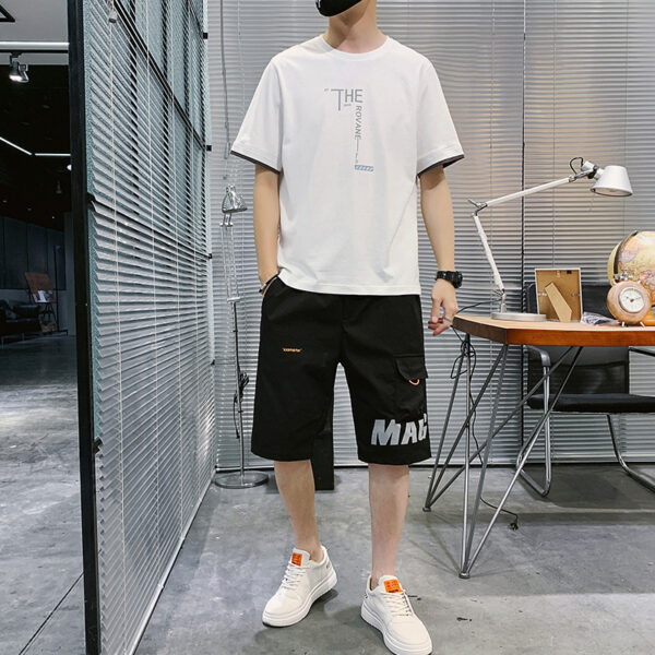 Summer New Men''s Hip-hop, Korean Style Short Sleeve T-shirt, Loose And Casual, With Sportswear - Image 4