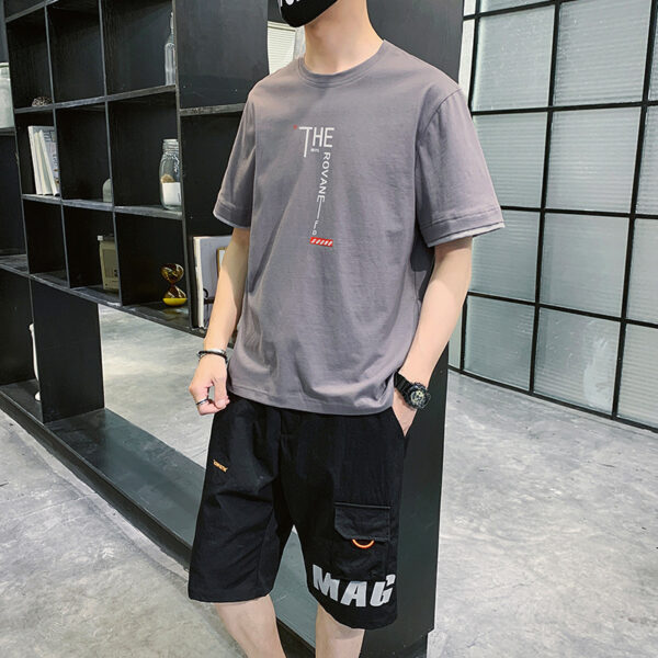 Summer New Men''s Hip-hop, Korean Style Short Sleeve T-shirt, Loose And Casual, With Sportswear - Image 3