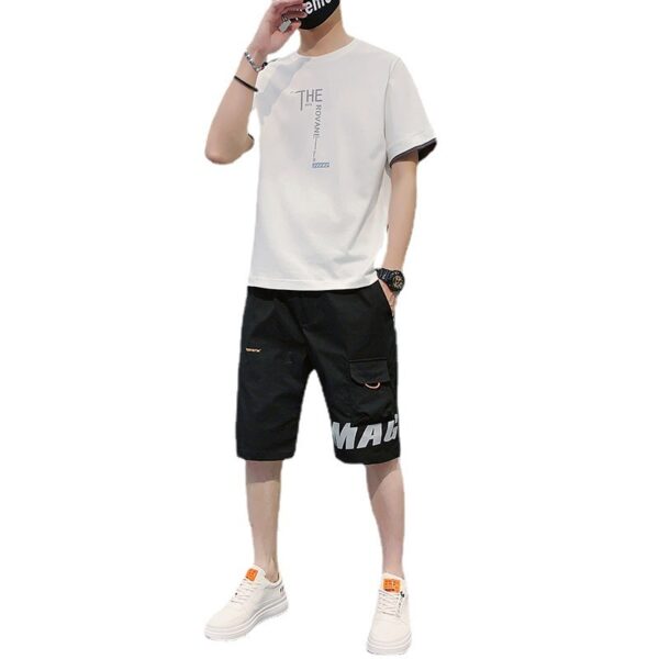 Summer New Men''s Hip-hop, Korean Style Short Sleeve T-shirt, Loose And Casual, With Sportswear - Image 5