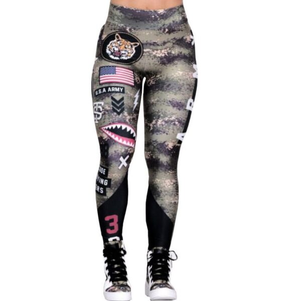 Sport Pants Fitness Leggings Women  Gym Army Sportswear - Image 4