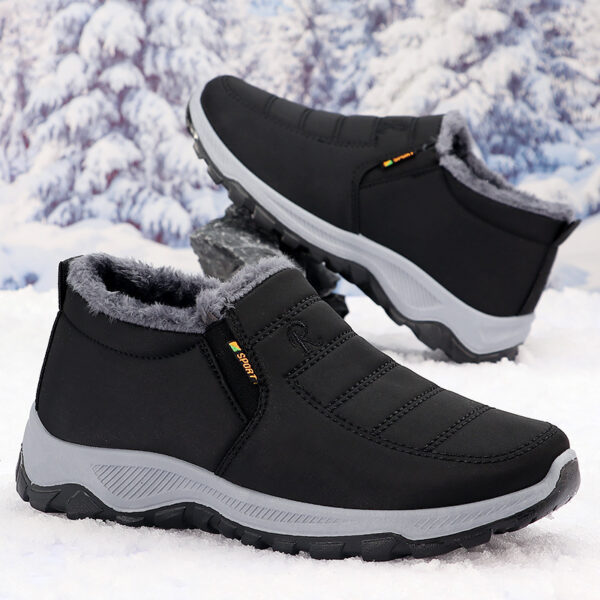 Cotton-padded Shoes Men's Fleece-lined Thick Leisure Warm Snow Boots - Image 6