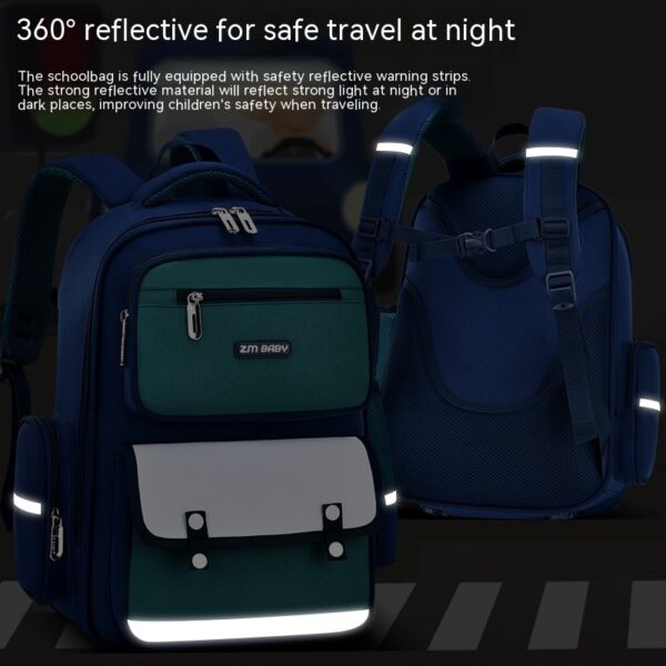 Primary School Student Schoolbag Male Grade 1-3-6 Portable Burden Alleviation Large Capacity Children's Schoolbag Backpack - Image 4