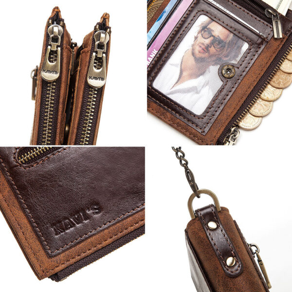 Men's Wallet Anti-theft Swiping RFID Leather Wallet Multifunctional - Image 5