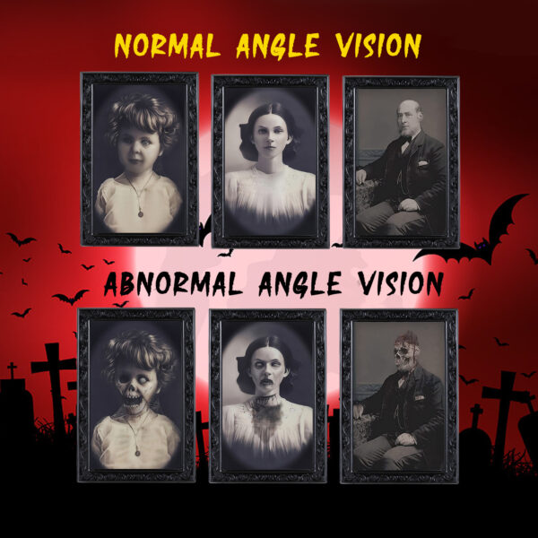Halloween Decoration 3D Changing Face Moving Picture Frame Portrait Horror For Horror Party Decors Home Decorations - Image 4