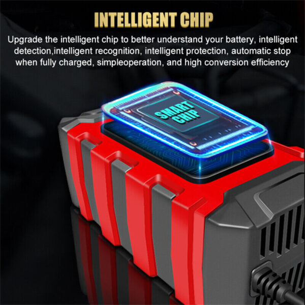12V Intelligent Motorcycle Motorbike Car Battery Charger Automatic Smart Trickle - Image 8