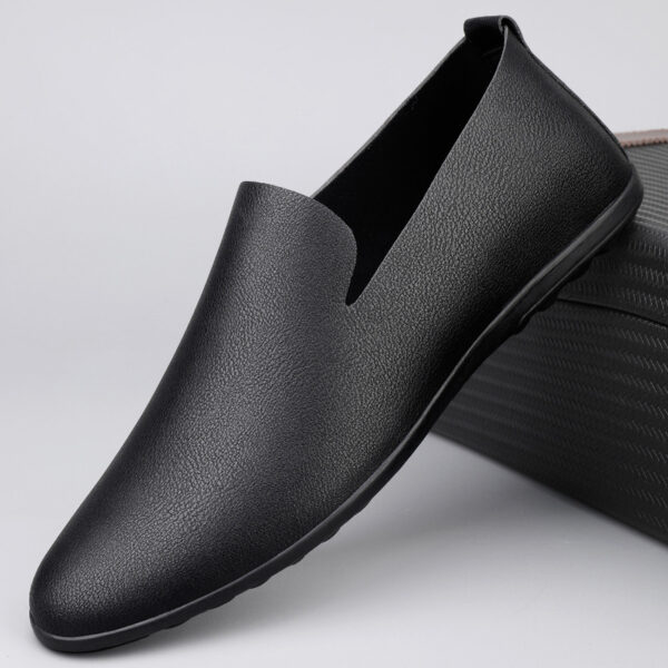 Men's Casual Leather Shoes Fashion Soft Gommino Low Top - Image 2