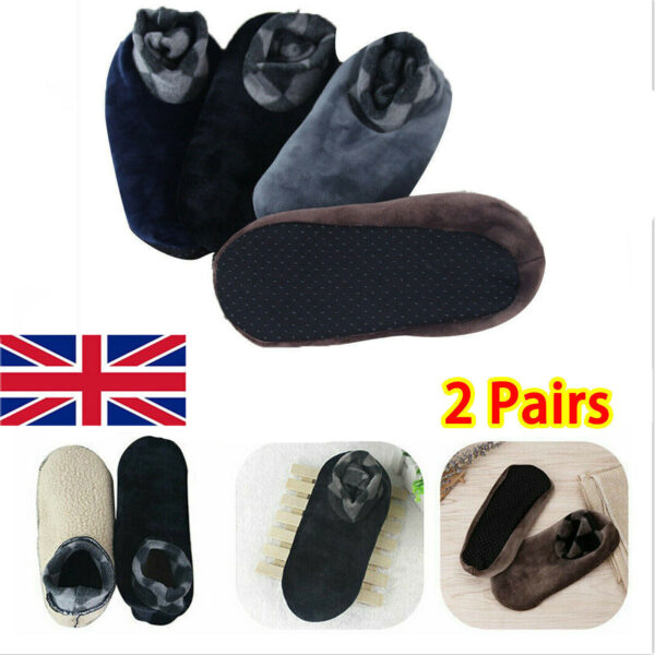 2Pair Women Men Winter Warm Thicken Bed Sock Non Slip Elastic Floor Sock Slipper - Image 3