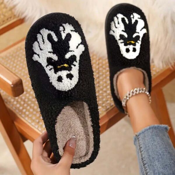 Cartoon Non-slip Ghost Towel Embroidery Closed-toe Slippers - Image 4