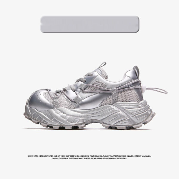 Breathable Mesh Foam Bottom Platform Dad Shoes - Image 2