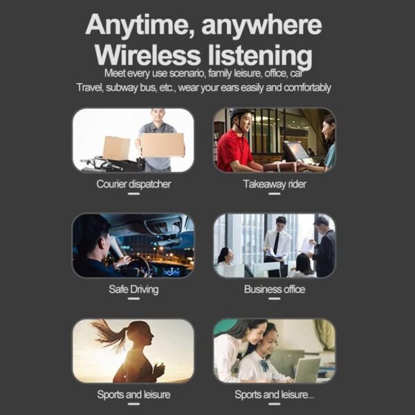 Bluetooth 5.0 Wireless Earpiece Headphones Earbuds Handsfree Headset With Mic UK - Image 3