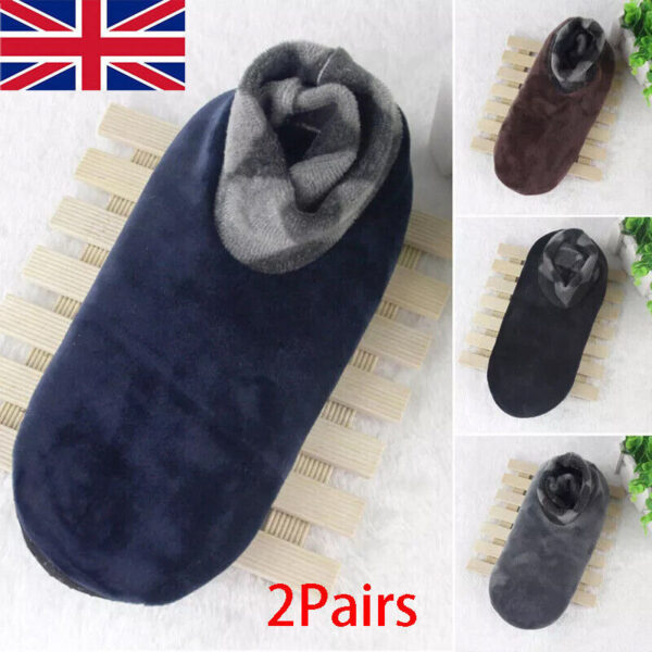 2Pair Women Men Winter Warm Thicken Bed Sock Non Slip Elastic Floor Sock Slipper - Image 7