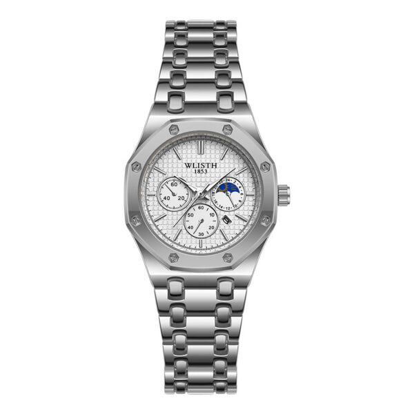 Women's Watch Luminous Steel Strap Calendar - Image 7