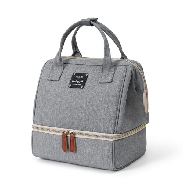 Double-layer Dry Wet Separation Portable Shoulder Baby Diaper Bag Multi-functional Breast Milk Storage Bag