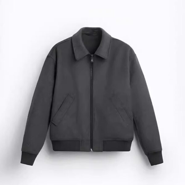 Wear Polo Collar Woolen Coat British Jacket Cardigan - Image 2