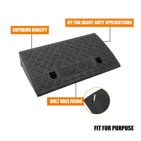 Vehicle Slope Ramp Universal Heavy Duty Rubber Kerb Ramps Car Bikes Threshold - Image 4