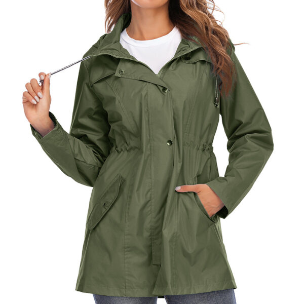 Waterproof zipper raincoat jacket - Image 5