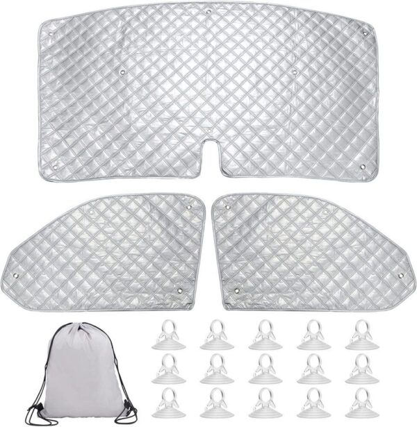 Front Windscreen Cover For VW T5 T6 Internal Thermal Window Blinds Sunshade Set - Image 4