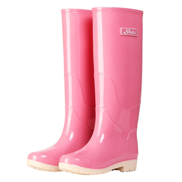 Fleece-lined Warm Length Waterproof Rain Boots - Image 6