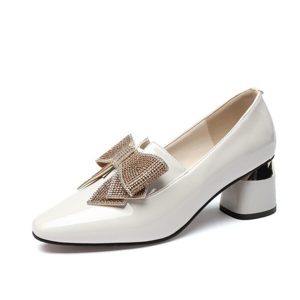 Rhinestone Bow High Heel Women's Shoes - Image 4