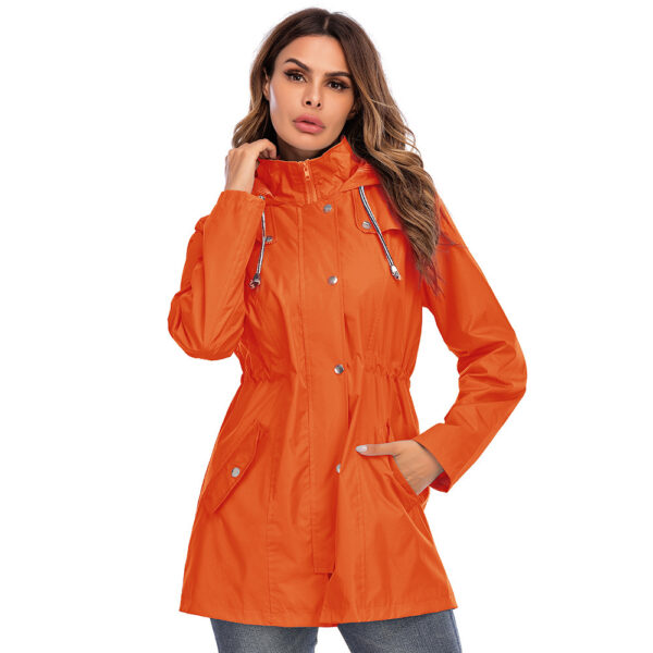 Waterproof zipper raincoat jacket - Image 6
