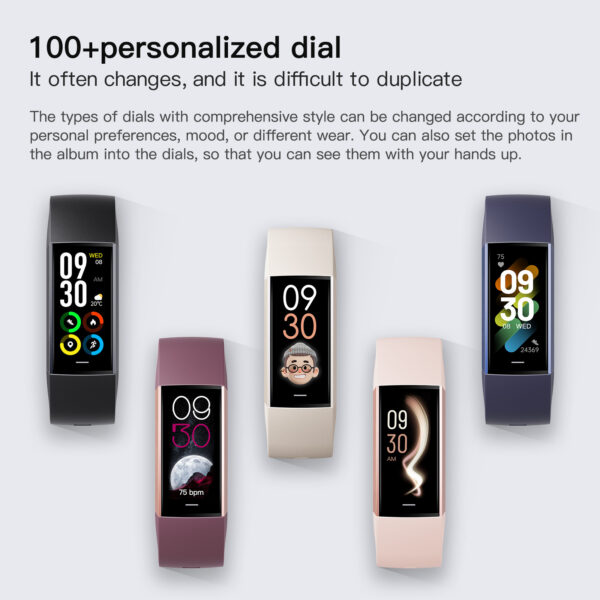 C80 Smart AMOLED Screen Power Heart Rate Blood Oxygen Monitoring Bracelet - Image 3