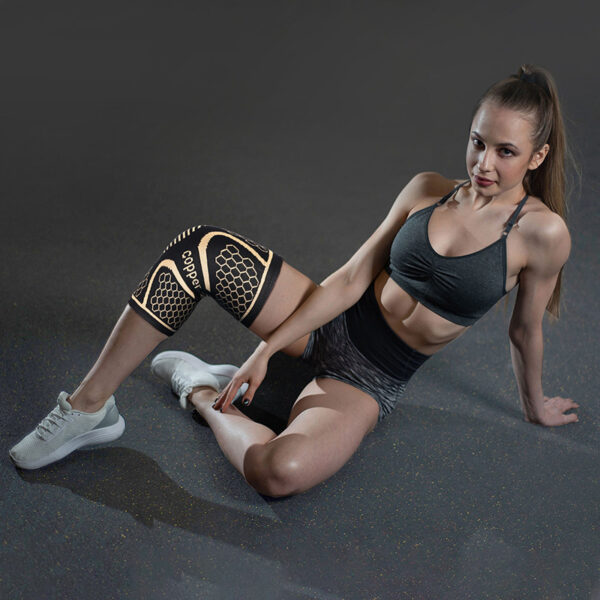 Knitted Knee Badminton Running Fitness Copper Fiber Pads - Image 6