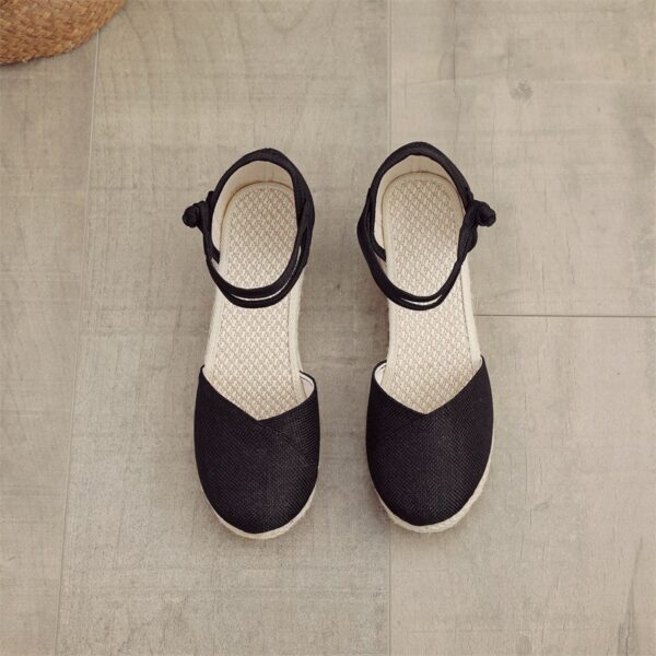 Wedge Sandals Women's Ankle-strap Buckle High Heel - Image 4