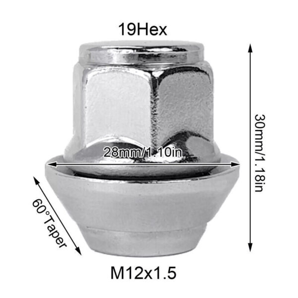20Pcs For Ford Focus MK2 MK3 ST Car Alloy Wheel Nuts M12X1.5 19MM Bolt Lug Studs