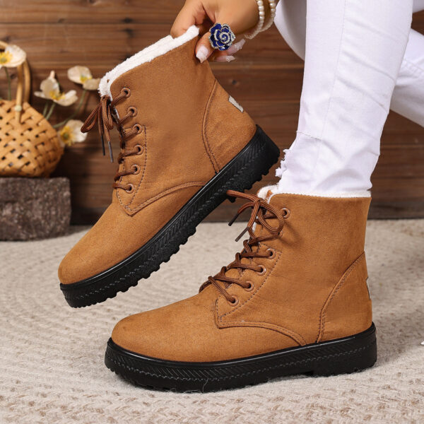Women's Fashionable Waterproof High-top Cotton-padded Snow Boots - Image 8