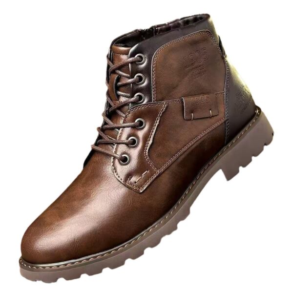 Male Martin Boots Leisure Plus Size Zip Ankle Boots - Image 4