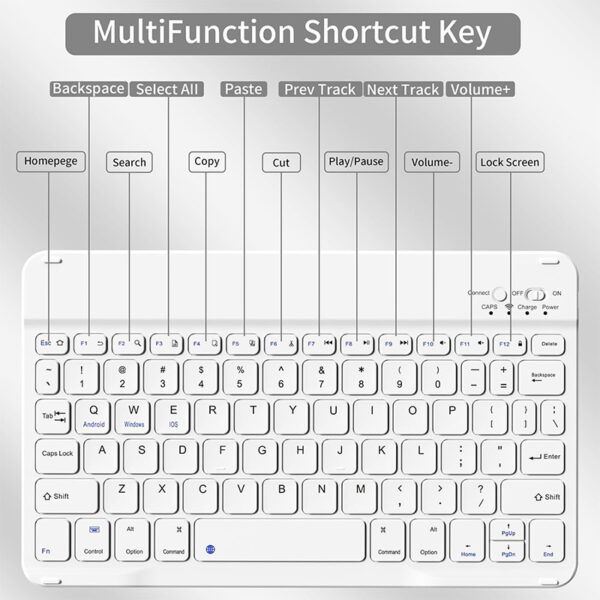 Suitable For Keyboard Protective Case Lightweight Built-in Left Pen Holder Bluetooth Keyboard Leather Sheath - Image 8