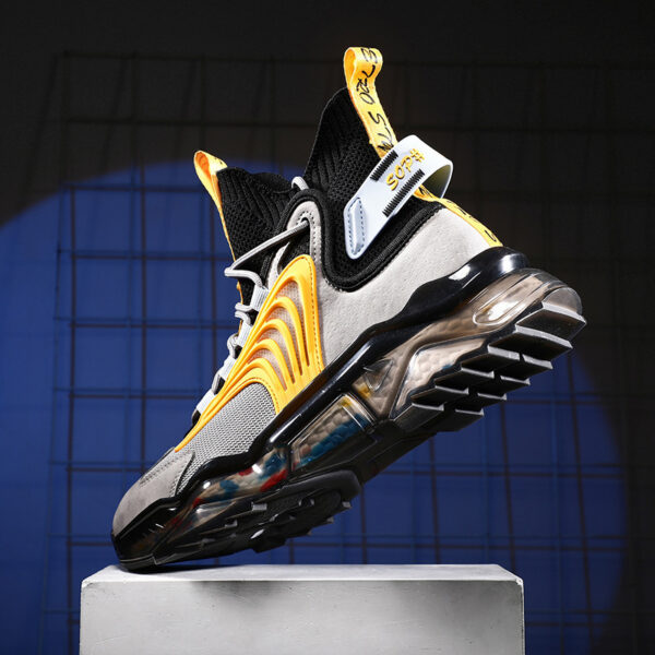 Men's Shoes High Top Shoes Thick Soled Breathable Casual Shoes - Image 6