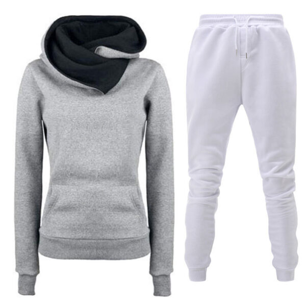 New Plush Hooded Sportswear Suit For Women - Image 5