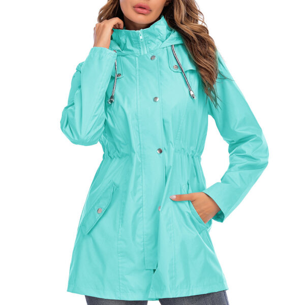Waterproof zipper raincoat jacket - Image 3