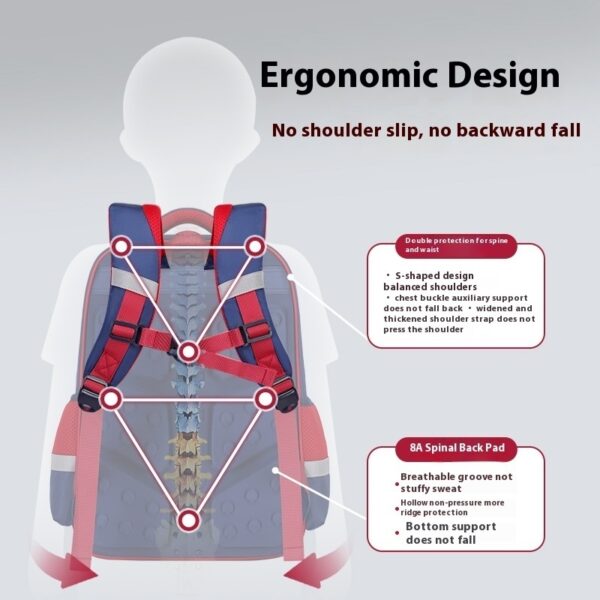 Large Capacity Children's Lightweight Breathable Backpack - Image 8
