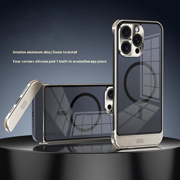 Simple And Breathable Metal Frame Phone Case - Image 4