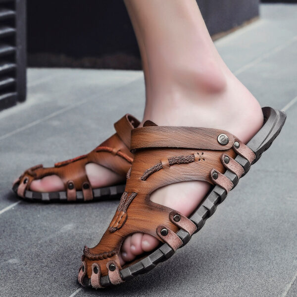 Plus Size Sandals Men's Breathable Non-slip Beach Shoes - Image 4