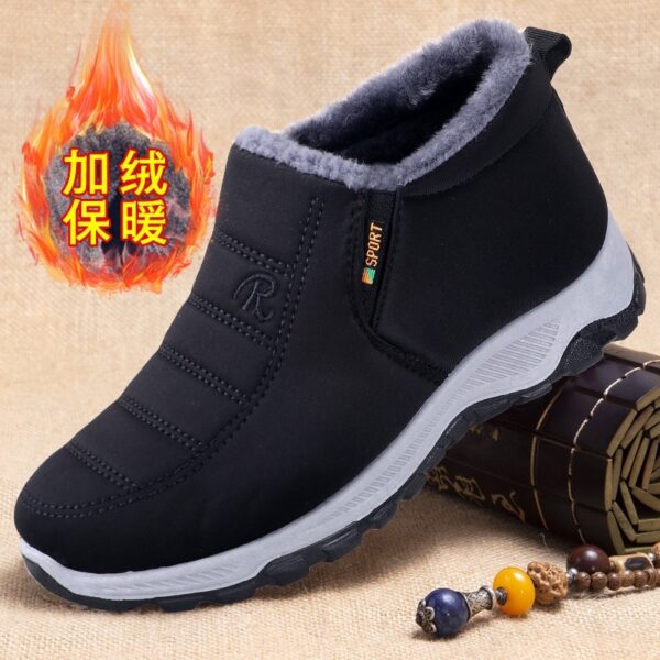 Cotton-padded Shoes Men's Fleece-lined Thick Leisure Warm Snow Boots - Image 2