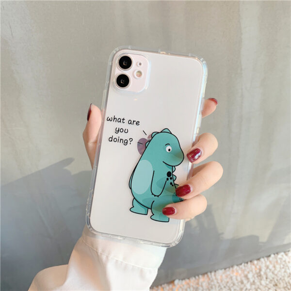 Simple Transparent Airbag Anti-fall Mobile Phone Case Protective Cover For Cute Couples - Image 5