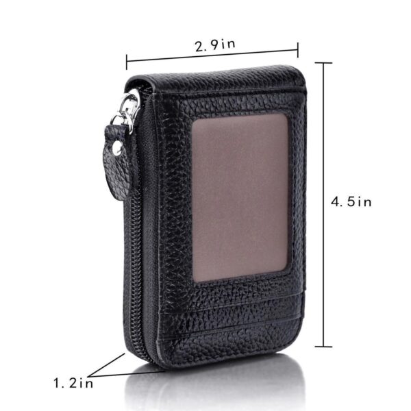 Men's Wallet Genuine PU Leather Credit Card Holder RFID - Image 2