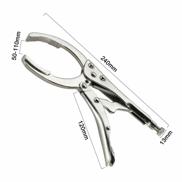50-110MM Oil Filter Adjustable Wrench Pliers Hand Removal Tool Car Motorcycle - Image 2