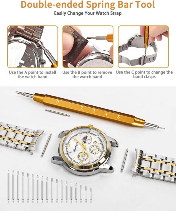 Watch Repair Tool Set 149pcs Professional Watch Repair Kit Spring Bar Tool Set - Image 3