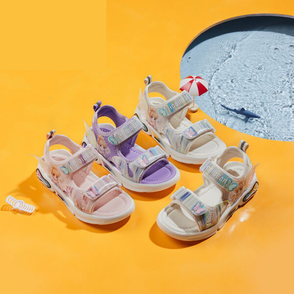 Harpy Bear Kids'' Shoes  Sunshine Princess Shoes Girls'' Sandals Cute Cartoon Breathable Slippers - Image 4