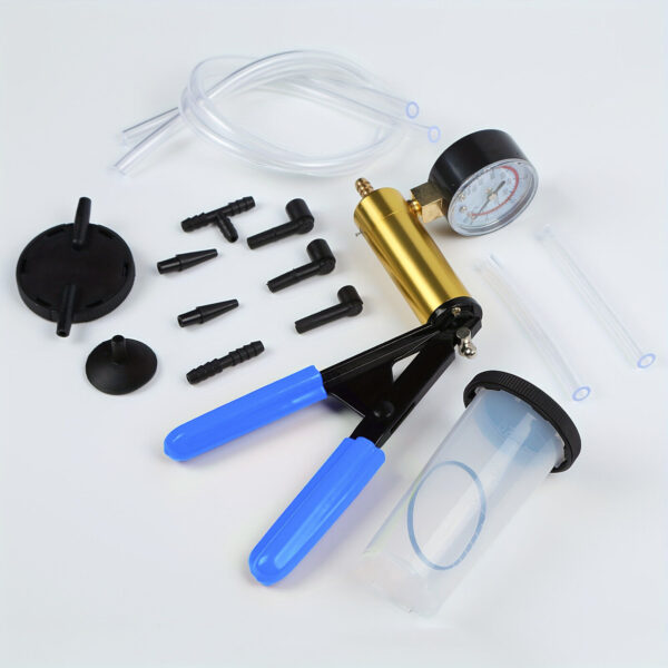 HAND VACUUM  HELD BRAKE BLEEDER TESTER SET BLEED CAR MOTORBIKE BLEEDING KIT - Image 4