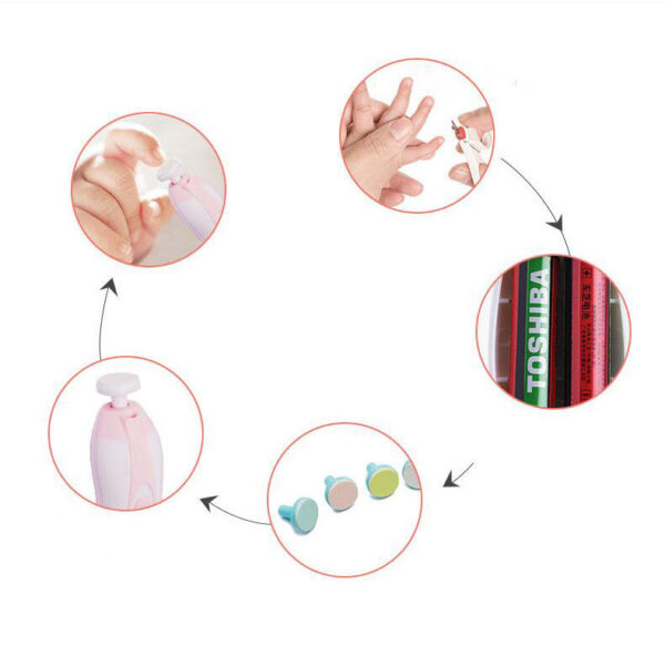 Anti-scratch Multifunctional Baby Electric Nail Polisher - Image 5