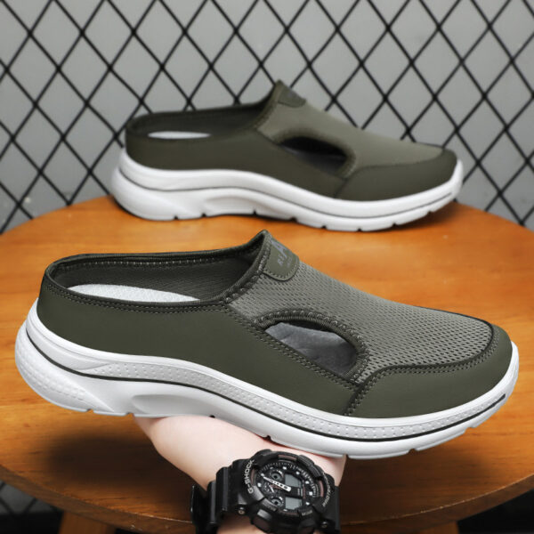 Men's Hollow-out Half Slippers Soft Bottom Comfortable Casual Shoes - Image 6