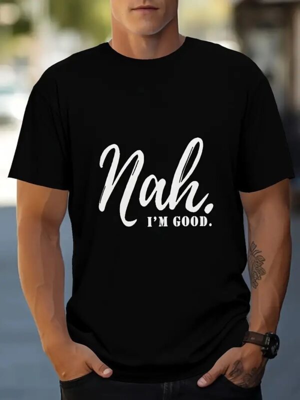Exercise Casual Men's Clothes Cartoon Anime Round Neck T-shirt - Image 2