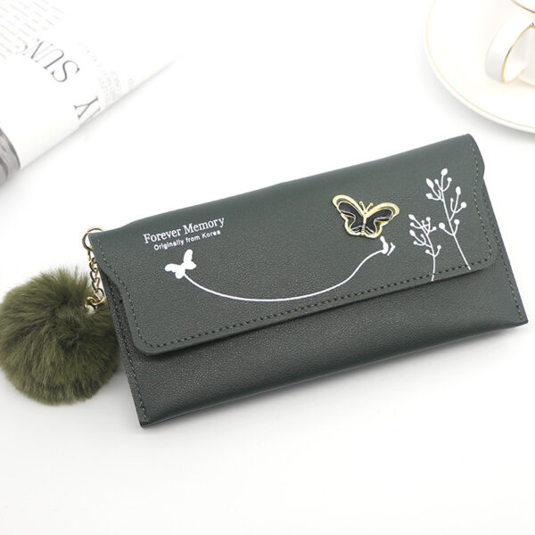 Ladies' Long Wallet With Butterfly Flowers And Simple Loose Change - Image 4