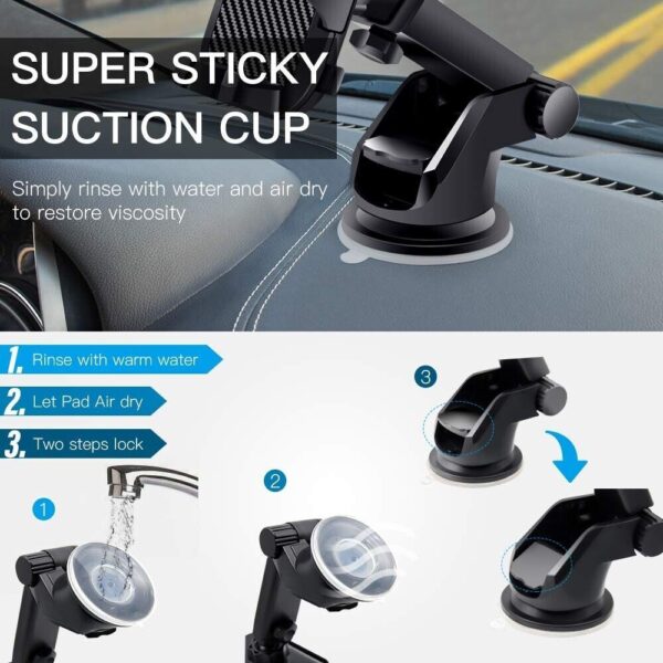 Universal Car Mobile Phone Holder 360Windscreen Dashboard GPS Stand Cradle UK - Image 3